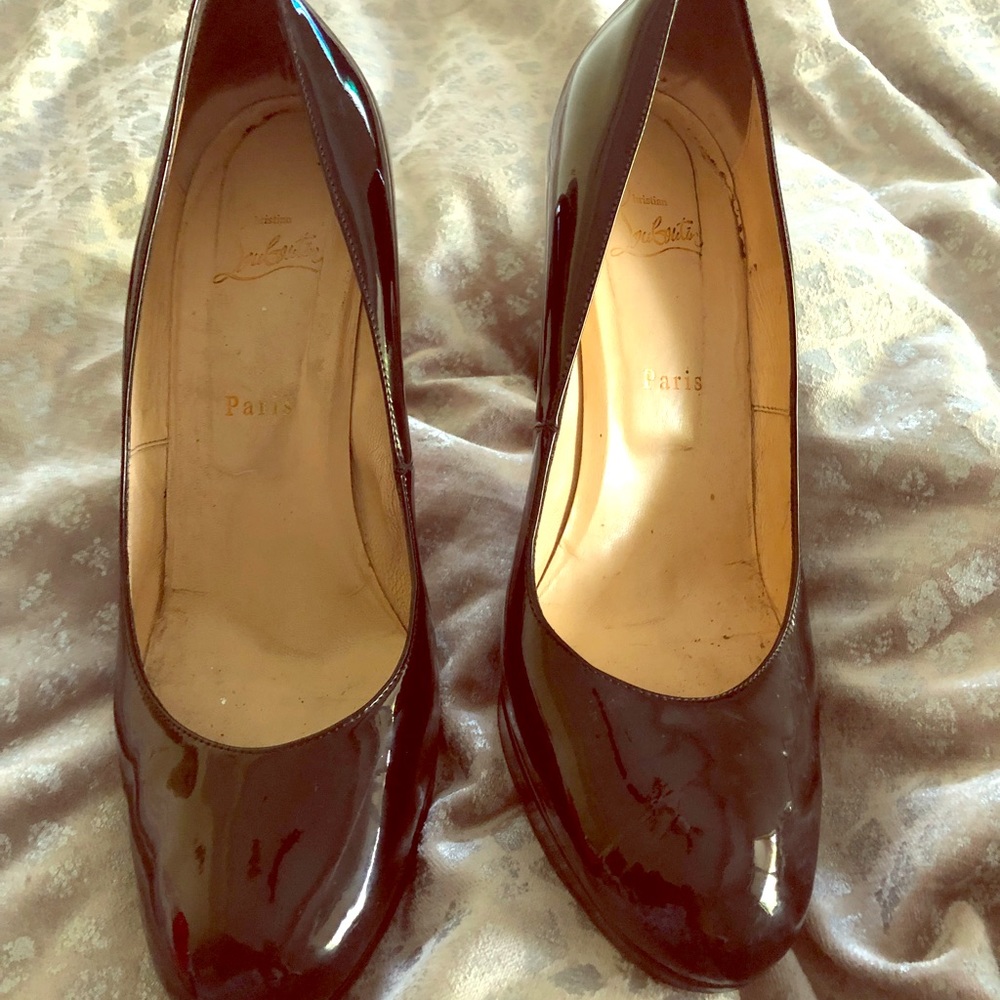 Christian Louboutin Black Patent Pumps